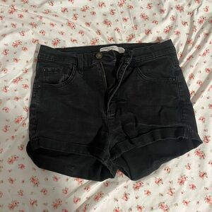 Garage Black Denim Shorts